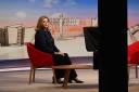 Penny Mordaunt appearing on the BBC One current affairs programme, Sunday with Laura Kuenssberg