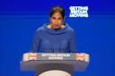 Home Secretary Suella Braverman speaking during the Conservative Partyconference