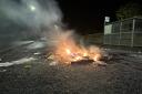 The scene in the Niddrie area of Edinburgh on Bonfire night