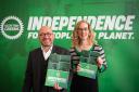Scottish Greens' co-leaders Patrick Harvie and Lorna Slater launched the party's new independence paper series in Edinburgh today