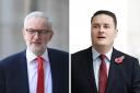 Former Labour leader Jeremy Corbyn (left) and shadow health secretary Wes Streeting