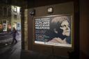 A poster featuring Nicola Sturgeon appeared on the Royal Mile to celebrate that the Treaty on the Prohibition of Nuclear Weapons entering into force