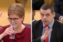 Nicola Sturgeon shook her head as Douglas Ross accused her of disrespecting the Presiding Officer at FMQs