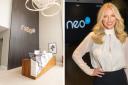 Michelle Mone in the Neospace office building in Aberdeen