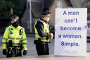 Police say that 'no crimes' were recorded at the anti-gender reform protest outside the Scottish Parliament yesterday