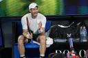 MELBOURNE, AUSTRALIA - JANUARY 19:  Andy Murray of Great Britain reacts during the change over in their round two singles match against Thanasi Kokkinakis of Australia during day four of the 2023 Australian Open at Melbourne Park on January 19, 2023 in