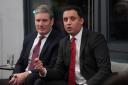 Scottish Labour leader Anas Sarwar (right) answers to UK Labour leader Keir Starmer