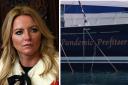The yacht linked to Tory peer Michelle Mone has been 'renamed' by a protest group
