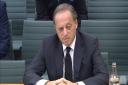 Richard Sharp appearing before the Commons Digital, Culture, Media and Sport Committee, after it was revealed he helped former prime minister Boris Johnson secure a loan of up to £800,000
