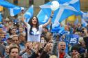 Yes activists gather in George Square as campaigning peaked ahead of the 2014 referendum