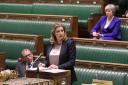 Penny Mordaunt pictured in the House of Commons