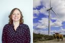 Karen Anne Hutton and the Hill of Towie wind farm in Moray, a project on which she worked