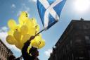 SNP supporters gathered on Edinburgh's Royal Mile