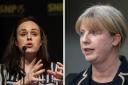 Kate Forbes (L) is being urged to provide 'clarity' on her views around abortion issue by Shona Robison (R)
