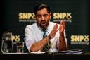 Humza Yousaf during the SNP leadership debate at the Tivoli Theatre Company in Aberdeen