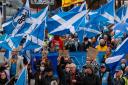 Pro-independence protesters in Glasgow last year