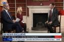 Tory MPs Esther McVey and Philip Davies interviewing the Tory Chancellor Jeremy Hunt on GB News on March 11