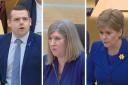 Douglas Ross clashed with the Presiding Officer, centre, and Nicola Sturgeon's during her last parliamentary show-down with the Scottish Tory leader