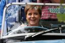 Nicola Sturgeon tests out a car in 2017
