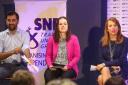Humza Yousaf, Kate Forbes and Ash Regan at an SNP leadership hustings hosted by The National