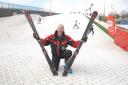 Olympic ski-jumping legend Eddie the Eagle in Newmilns