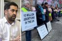 Humza Yousaf has been urged to act as more than 100 people protested against abortion in Glasgow