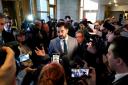 First Minister Humza Yousaf speaks to the media after First Minister's Questions