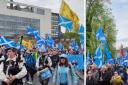 Independence supporters join the All Under One Banner march