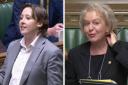 Mhairi Black (left) was told off by the Deputy Speaker for using a Scots swear word in the Commons