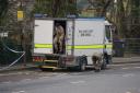 File photograph of a bomb disposal unit at work