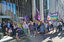 Picket at the City of Glasgow College City Campus on Tuesday 30