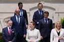 Rishi Sunak pictured with other European leaders at a summit he claimed was about 'tackling illegal migration'