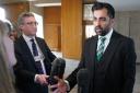 Humza Yousaf speaks to the press