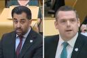 Douglas Ross and Humza Yousaf clashed at FMQs over the SNP's Fergus Ewing