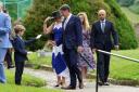 Jon Sopel arrives at George Osborne's wedding