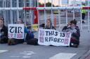 Activists blocked the gates at the Ineos plant in Grangemouth