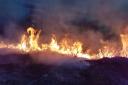 Flames burned an area of scrub and woodland near Cannich in the Highlands