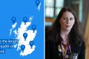 Scottish Government minister Emma Roddick and the updated map