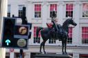 The new cone has appeared on the Duke of Wellington statue in Glasgow after the Banksy exhibition ended