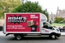 The Rishi's Removals van was seen driving around Westminster
