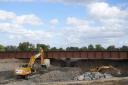 Construction teams work on the HS2 line, which will now only run from Birmingham to London