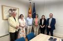 SNP MP Douglas Chapman (centre, left) meets with Catalan political figures including Meritxell Serret, Catalan Minister for Foreign Action (centre, right)