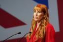 Angela Rayner speaking at the Labour Party Women's Conference in Liverpool