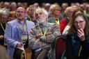Delegates attend day one of the SNP Conference at The Event Complex Aberdeen (TECA) on October 15