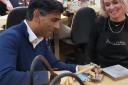 A video of Prime Minister Rishi Sunak using a hammer on its side quickly went viral