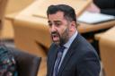 First Minister Humza Yousaf speaking in the Holyrood chamber
