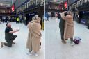 Angela said yes as she received the proposal at Glasgow Central