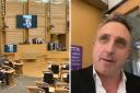 Scottish LibDem leader Alex Cole-Hamilton tried to intervene in a Holyrood debate remotely