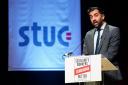First Minister Humza Yousaf addresses delegates on the first day of the STUC Congress in Dundee