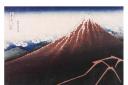 Katsushika Hokusai, Sudden Shower below the Summit, from the series Thirty-six Views of Mount Fuji, about 1831.